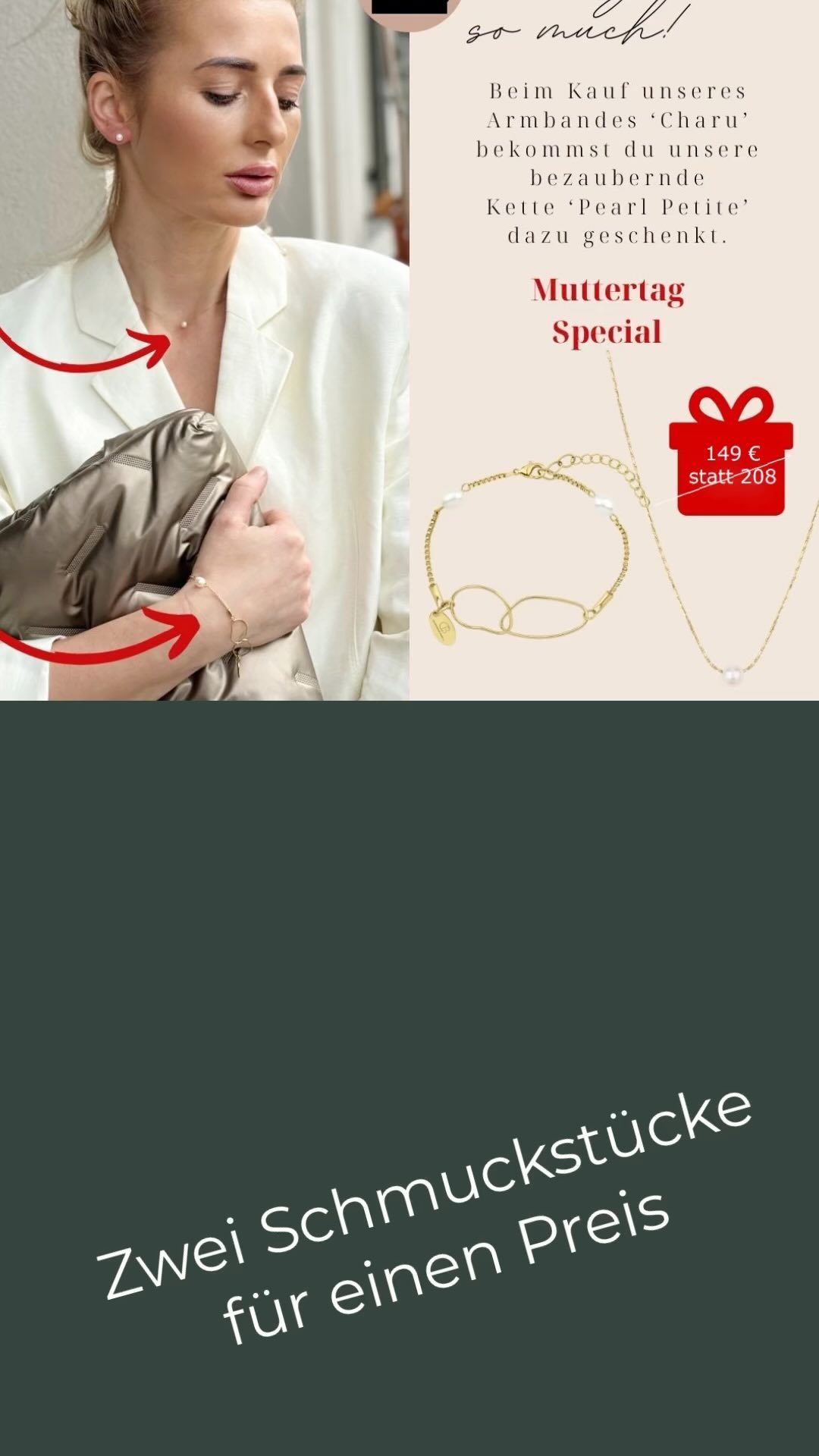 Noch kein Geschenk zum Muttertag? Hier könnt ihr euch ein besonderes Angebot für euere Liebsten sichern ♥️. Zwei Schmuckstücke im Preis von einem. Klick hier: https://www.celia-von-barchewitz.de/shop/Muttertags-Spezial-2024-p645796053
#muttertagsgeschenk #muttertag #motherlove #motherday #perlenliebe #perlenkette #perlenarmbänder #perlenarmband #perlenschmuck #love