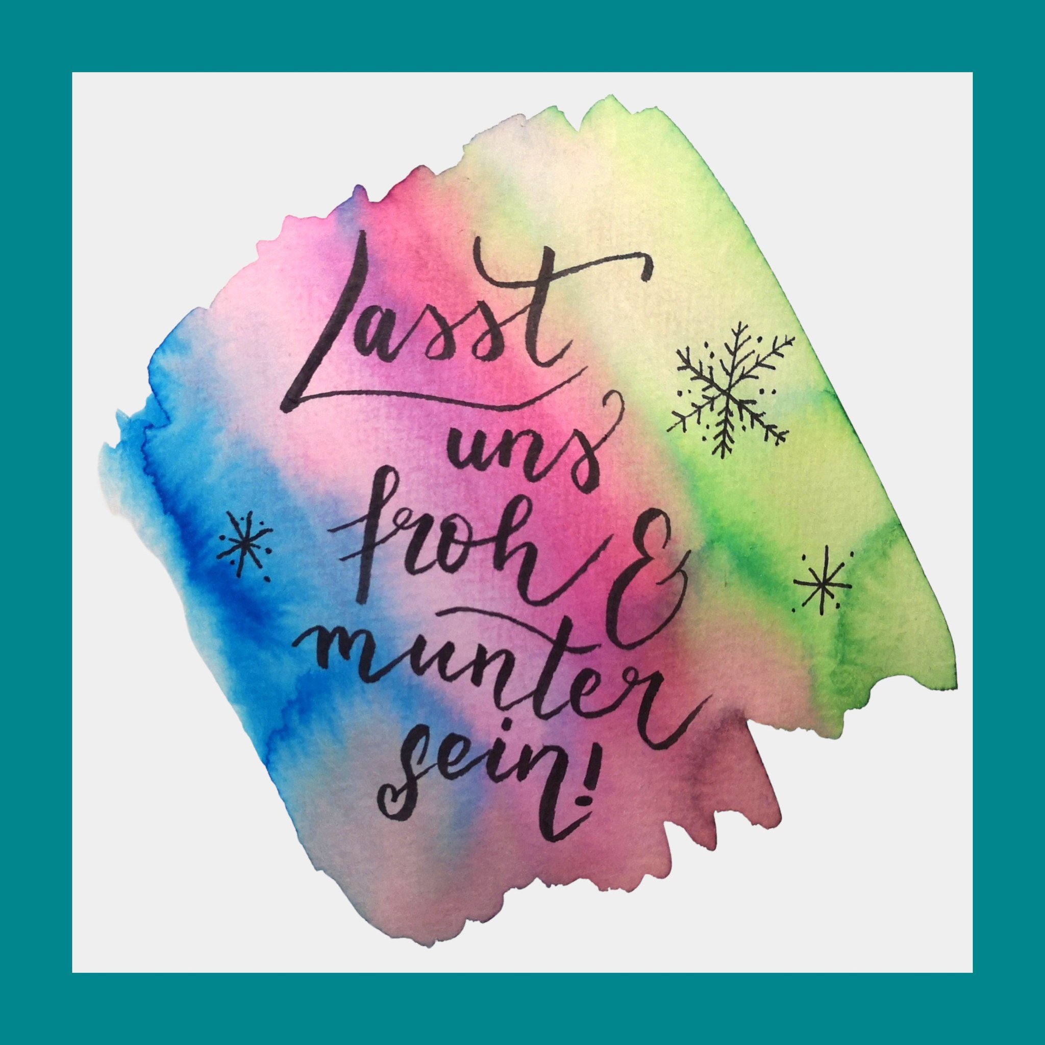 *Weihnachtszeit*
„Lasst uns froh und munter sein“, ist genau das, was ich ich uns allen für die Weihnachtszeit wünsche. Um ehrlich zu sein, wünsche ich uns diese weihnachtlichen Liedzeilen sogar für jeden Tag des Jahres. Aber irgendwie finde ich dieses Motto für die Weihnachtszeit doch etwas bedeutsamer als „Oh Tannenbaum“ oder „Ho, ho, ho“ :D!
Also: habt eine frohe und muntere Weihnachtszeit mit vielen leckeren Plätzchen, gemütlichen Stunden mit Freunden und Familie und vor allem mit Zeit für Besinnung auf das, was euch am Herzen liegt.
Egal, was im Außen ist, ich glaube fest daran: wenn jeder von uns „froh und munter ist“ und wir alle unseren Fokus auf eine positive Zukunft legen, wird die Welt ein Stückchen besser.
Das Lettering im Post und auch die Idee des Textes habe ich aus dem Workshop XMAS-Lettering bei @fraujott_written_words.
#lettering #frohundmunter #mindset #weihnachtszeit #ohtannenbaum #hohoho #besinnung #weihnachten #christmas #advent #weihnachtszeit #xmas # #winter #geschenk #handmade #adventszeit #christmastime #diy #merrychristmas