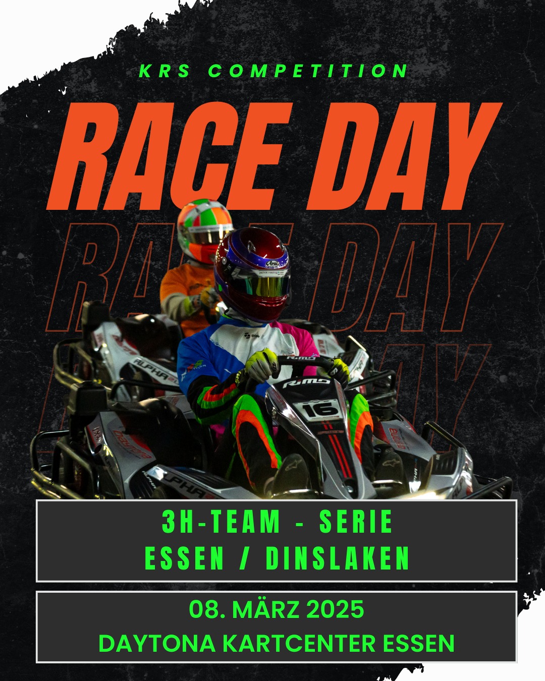 RACE DAY!
3h Team-Race
© Bild/Plakat: Marcel Weber / KRS Competition
#nachwuchsförderung #partner #gottfriedschultzdormagen #mantergmbh #arndt_autovermietung #teamspirit #teamwork #team #endurancerace #motorsport #Kart #imocareimmobilienservicegmbh #sinnilandevents #wohndesignpulheim #kartracing #motodromhagen #cool_runners_kartbahn #DaytonaKartbahn #Race4Hospiz #sparkassekoelnbonn #kartcentercologne #charity #Kinderhospiz #karosserieschrickel #_krsmotorsport
Der KRS Competition Newsletter ?? Link in Bio