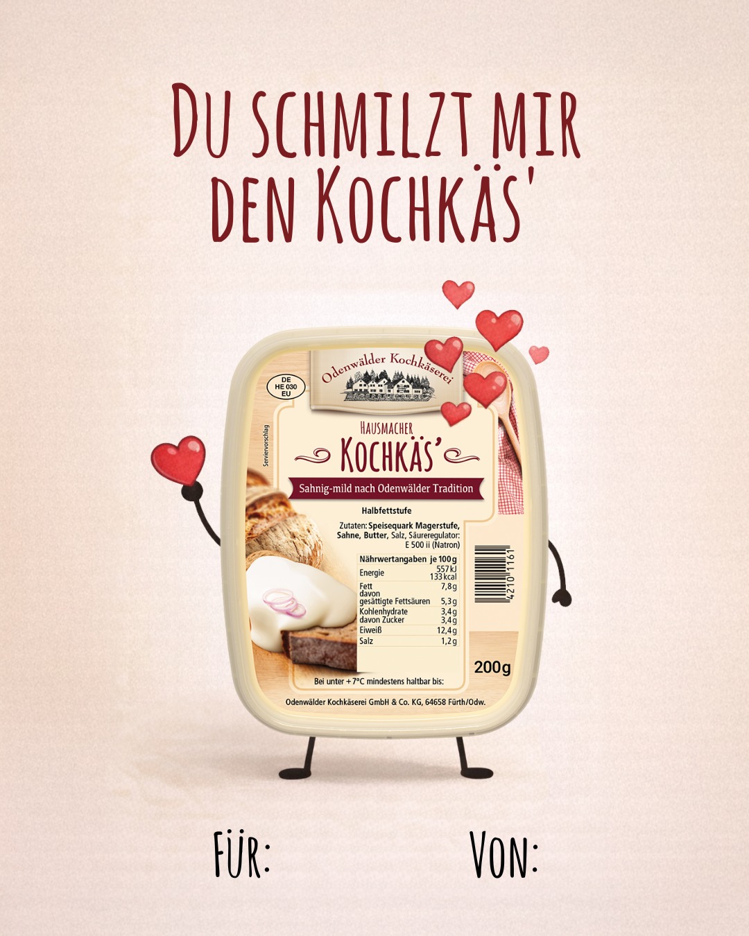 Manchmal braucht es keine großen Worte –
sondern einfach einen Löffel ehrlichen Genuss.
Zum Valentinstag sagen wir:
Teilt, genießt, lacht – und vergesst nicht, euren Lieblingsmenschen zu zeigen, wie gern ihr sie habt. ?
#Valentinstag #HausgemachtMitHerz #OdenwälderKochkäserei
#KochkäsLiebe #RegionalGenießen #EinStückOdenwald