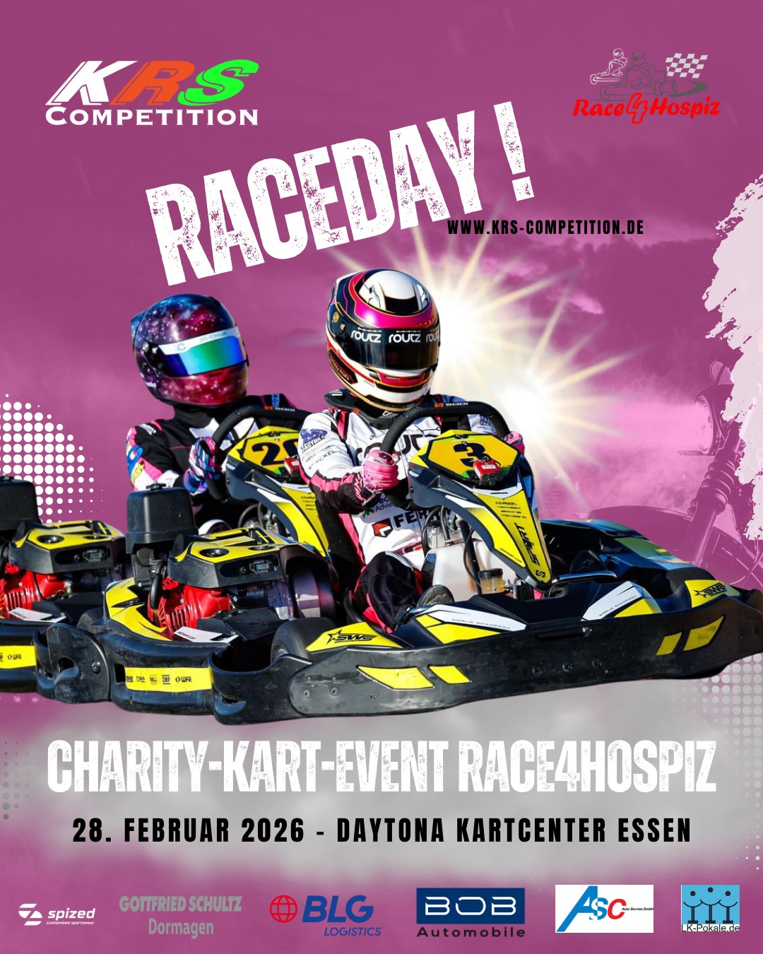 Morgen ist Race Day.
38 Teams. Ein Ziel, das größer ist als jede Ziellinie.
Beim Race4Hospiz geht es nicht nur um Rundenzeiten, Überholmanöver oder den perfekten Stint. Es geht um Zusammenhalt. Um Menschlichkeit. Und darum, gemeinsam etwas zu bewegen.
KRS Competition steht mit 5 Teams am Start. Klar, der sportliche Ehrgeiz ist da. Aber was uns wirklich antreibt, ist der Gedanke dahinter: für das Kinder- und Jugendhospiz Balthasar in Olpe alles zu geben. Dass wir in dieser Stärke antreten können, verdanken wir unseren Partnern, die diesen Einsatz möglich machen.
Start in den Tag ist um 9 Uhr.
Um 13 Uhr wird erstmalig der