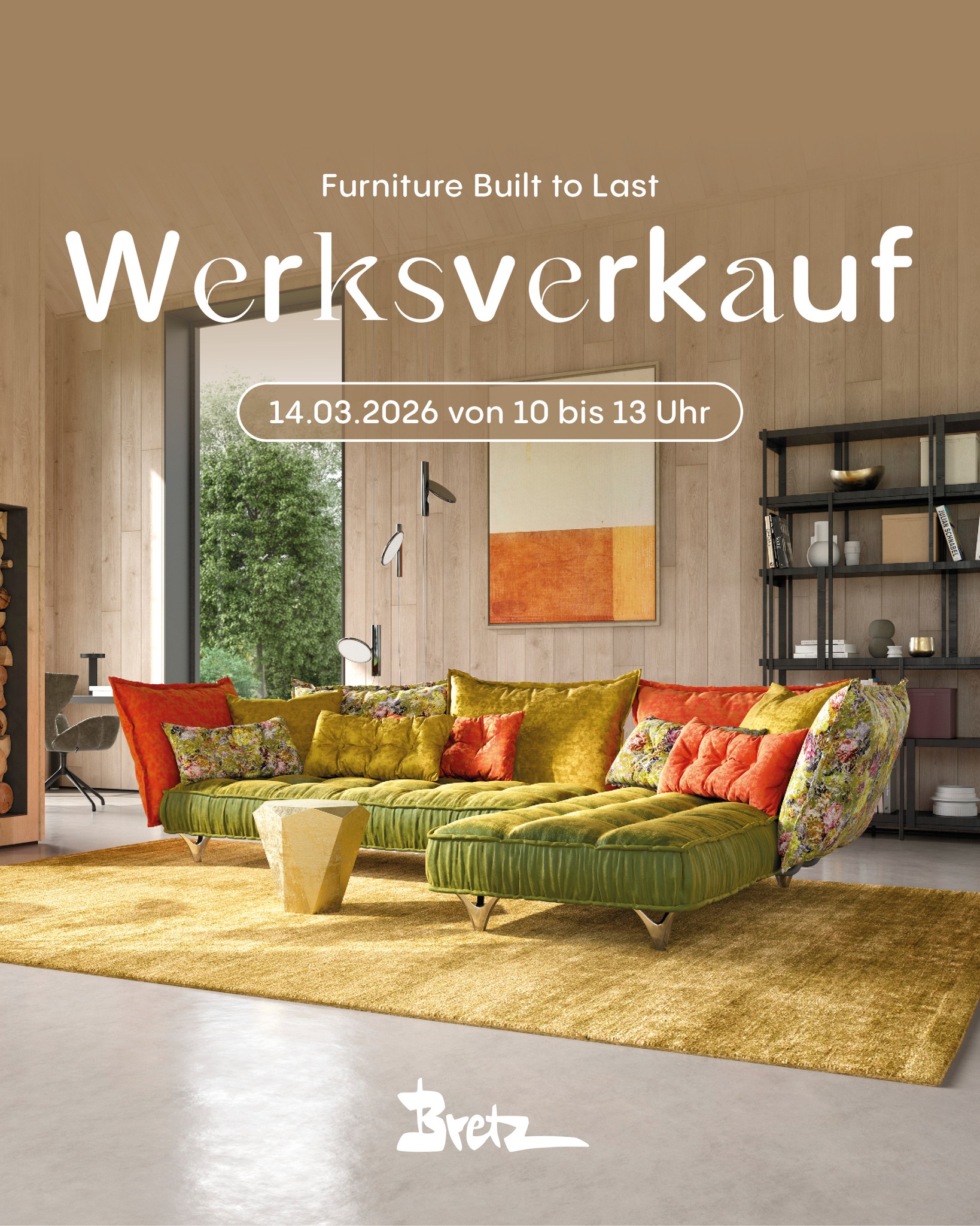 Bretz Werksverkauf ✨
Diesen Samstag, am 14.03.2026 von 10:00–13:00 Uhr öffnen wir unsere Türen für u...