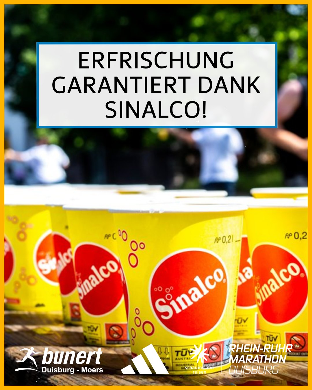 🥤💛 Damit euch nie die Energie ausgeht!Beim Schauinsland-Reisen Rhein Ruhr Marathon 2026 is....