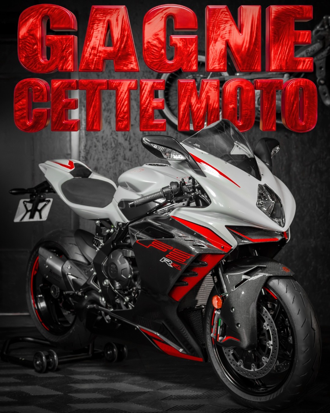 Repars au guidon d’un chef-d'œuvre italien d’une valeur de 25 000 € : la mythique MV Agusta F3 800 RR !?
?️ La machine en bref :
Un look de folie : Lignes agressives, robe rouge racing/blanc et du carbone PARTOUT!
Un moteur de malade : 3 cylindres, 155 chevaux et un son envoutant unique au monde.
?️ Comment participer ?
Rends-toi sur frenchmotoprojex.com (Lien en bio ?)
Achète le T-shirt de l'édition Forgiato.
1 T-shirt acheté = 1 participation validée !
(Tu peux prendre plusieurs tee shirt sur une commande pour multiplier tes chances!)
⚠️ Les règles:
⏱️ 10 jours max! (ou clôture immédiate dès que les 3 500 T-shirts sont vendus).
? 3 500 participations max pour un max de chances de gagner.
⚖️ 100% légal : Tirage effectué sous le contrôle d'un Commissaire de justice ( tirage au sort en live sur Youtube 2 jours après la fin du concours)
Pour le prix d’un t-shirt stylé, tu peux choper une moto à 25k€. Ne dors pas, les tailles partent très vite ! ⏱️?
? Fonce sur frenchmotoprojex.com