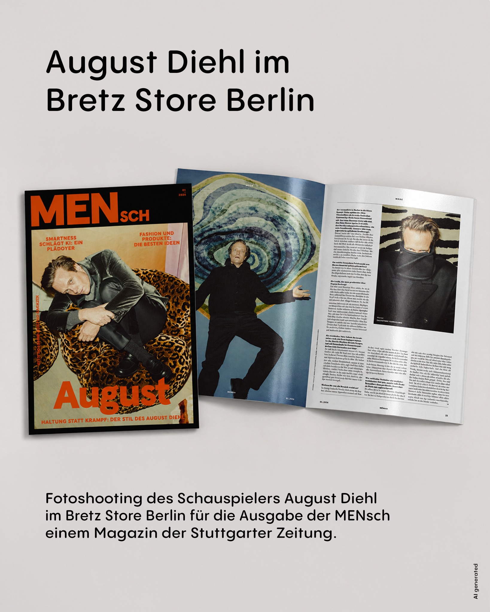 Zwischen Charakter und Design: Schauspieler August Diehl zu Gast im Bretz Store Berlin für das Fotos...