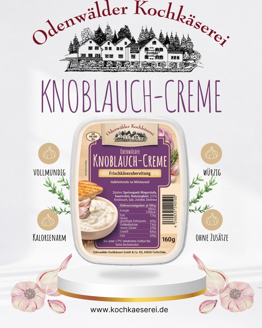 ? Knoblauch-Fans aufgepasst! ?
Unsere hausgemachte Knoblauch-Creme ist würzig, pikant und herrlich intensiv im Geschmack. ?
Perfekt zum Dippen, Grillen oder einfach aufs frische Brot!
? Für alle, die von Knoblauch einfach nicht genug bekommen können. ?
#odenwälderkochkäserei #kochkäse #knoblauch #frischkäse #frischkäsezubereitung #odenwald #regional #regionalgenießen #regionaleinkaufen #landlädchen #fuerth #fuerthimodenwald #hausgemacht