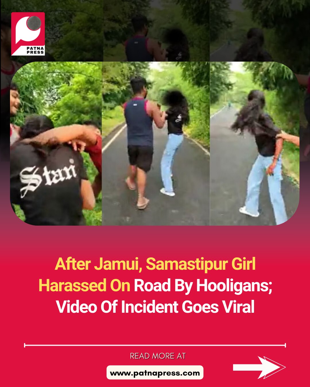 Police in Samastipur are investigating a viral video purportedly showing a woman being harassed on Bandh Bypass Road. Officials are verifying the footage and working to identify all those involved.
#Samastipur #BiharNews #PoliceInvestigation #BiharUpdates #ViralVideo Police in Samastipur are investigating a viral video purportedly showing a woman being harassed on Bandh Bypass Road. Officials are verifying the footage and working to identify all those involved.
#Samastipur #BiharNews #PoliceInvestigation #BiharUpdates #ViralVideo
