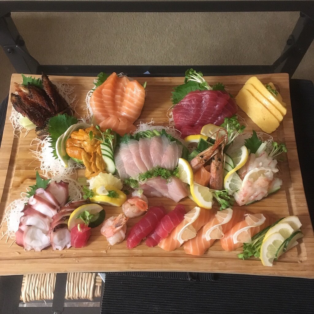 Need a private sushi chef???
This nigiri, maki, and sashimi assortment consists of octopus, eel, sea urchin, sweet freshwater shrimp, king salmon, bigeye tuna, and tamagoyaki.
My name is @julianparks_ and I specialize in providing and omakase (Chef’s choice) experience throughout Southern California!
I mainly work around my own interpretation of traditional Japanese sushi with a slight hint of Persian & Peruvian inspired flavors!
I’ll be available in October for private events hosted in Santa Barbara, Ventura, and Los Angeles County! ??
**I’ll also be available to work in Orange and San Diego county within the next few months.
Please DM me if you have any questions!
#asurfersushichef #surfing #privateevents #catering #sushi #sashimi #omakase #maki #sushiplatter #sushilovers #sushicatering #sushichef #privatechef #sustainableseafood #freshfish #santabarbara #montecito #thousandoaks #calabasas #malibu #belair #ranchopalosverdes #sandiego #lagunabeach