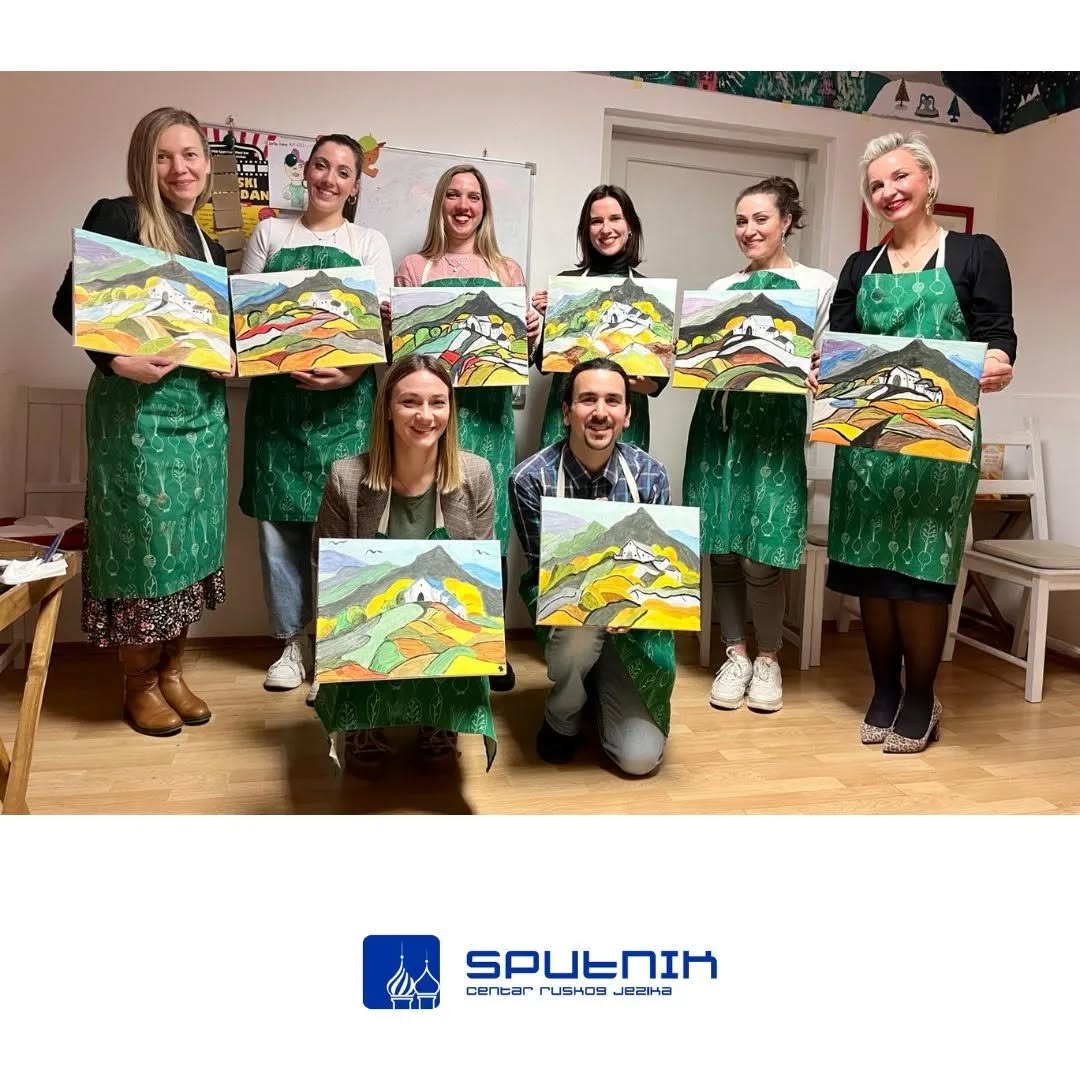 Kakav vikend iza nas 🫶 Okupili smo skoro cijeli tim ruskog na slikanju i pijuckanju u prekrasnom Samoboru i baš se lijepo podružili. Radionica pod sloganom naše profesorice @kamillasmyslina - "Я художник, я так вижу." 👌🩷, a u organizaciji našeg profesora Zvonimira Ibriševića / @mycroshka je prošla fantastično 💙 Pokazalo se da svi fenomenalno slikamo 😉, a i da moramo ponoviti uskoro ovo druženje!
Nedostajala nam je jedino naša profesorica Anja te se nadamo da ćemo uskoro svi biti u punom sastavu 🫶
Nakon što smo se relaksirali, čekamo vas u novom semestru koji kreće idući tjedan! Kakav vikend iza nas 🫶 Okupili smo skoro cijeli tim ruskog na slikanju i pijuckanju u prekrasnom Samoboru i baš se lijepo podružili. Radionica pod sloganom naše profesorice @kamillasmyslina - "Я художник, я так вижу." 👌🩷, a u organizaciji našeg profesora Zvonimira Ibriševića / @mycroshka je prošla fantastično 💙 Pokazalo se da svi fenomenalno slikamo 😉, a i da moramo ponoviti uskoro ovo druženje!
Nedostajala nam je jedino naša profesorica Anja te se nadamo da ćemo uskoro svi biti u punom sastavu 🫶
Nakon što smo se relaksirali, čekamo vas u novom semestru koji kreće idući tjedan!