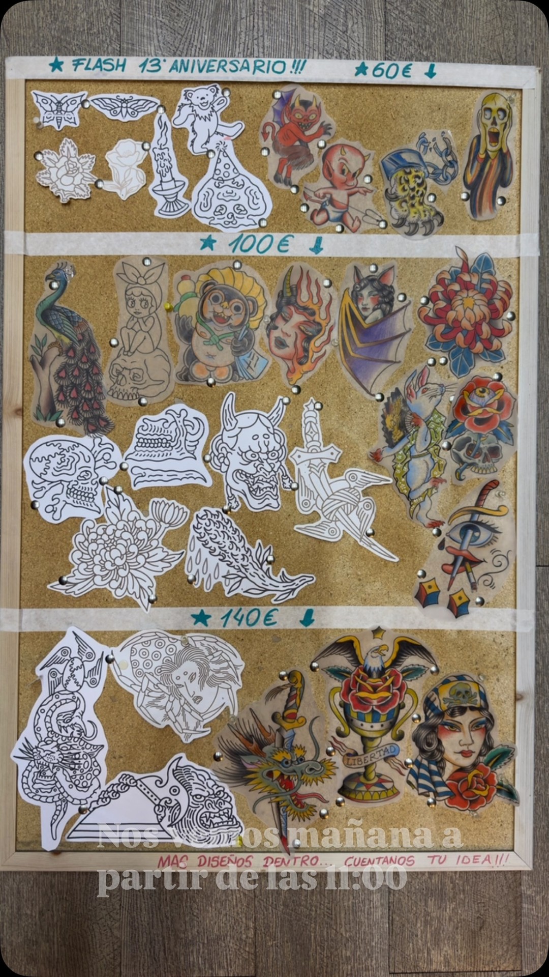 Esto es una pequeña muestra del flash que tenemos para mañana a unos precios muy festivos. Venid a vernos y os tomáis algo con norsotros estaremos todo el día desde las 11:00 de la mañana.
#madridtattoo #chamberitattoo #flashday #octopustattoo #tattoo #traditionaltattoo #classictattoo