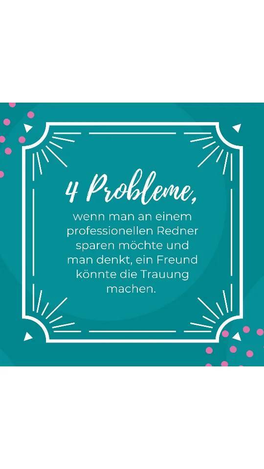 *4 Probleme, wenn man an einem professionellen Redner sparen möchte*
1. Man konnte nichts verstehen, da das Mikro weit weg gehalten wurde.
2. Welcher Freund soll umsonst 40 Stunden Arbeit investieren?
3. Vor Aufregung und Emotionen ist die Stimme versagt.
4. Die Rede war abgelesen und dadurch nicht locker.
Den wichtigsten Moment eurer Hochzeit solltet ihr in die Hände eines Profis legen.
PS: Ich tanze so happy, weil ich weiß, dass ihr euch darüber bewusst seid, lieber einen Profi zu buchen. Sonst wärt ihr ja nicht auf meiner Seite ?.
#reel #reelsinstagram #reelsvideo #instagramreels