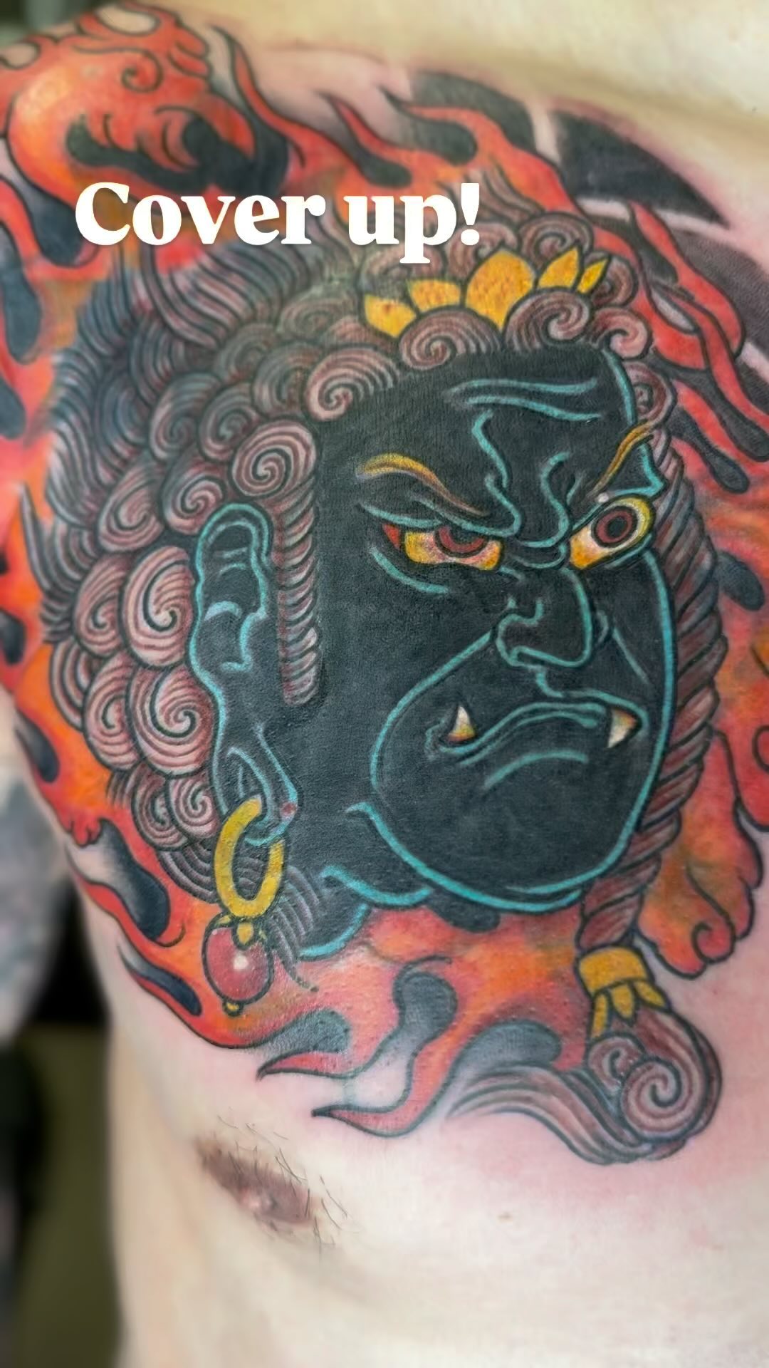 #fudomyootatto #madridtattoo #chamberitattoo #traditionaltattoo #classictattoo #japanesetattoo #tattoo #coveruptattoo