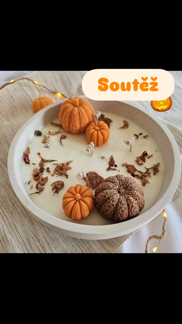 🎃 PODZIMNÍ SOUTĚŽ O LUXUSNÍ DÝŇOVOU SVÍČKU XL 🎃
Vyhrát můžete naši nádhernou kul