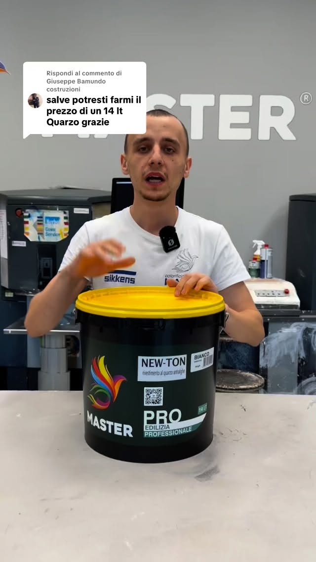 👋 Ciao Giuseppe!
Per il quarzo da 14L ti consigliamo il New-Ton di Master 💪
Ottima copertura e resa, al prezzo di 91,56€ 🛒