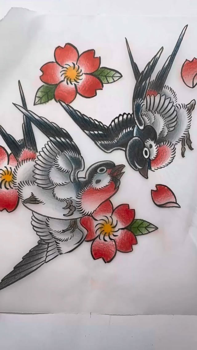 Golondrinas estilo japonés disponibles para ese maravilloso hueco que llevas tiempo queriendo rellenar en tu piel.
Escríbeme y reserva este maravilloso diseño.
#swallowtattoo #madridtattoo #japanesetattoo