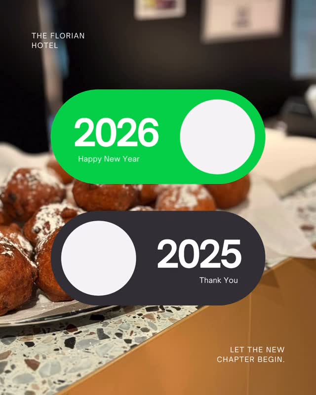 ?Happy New Year from all of us at The Florian!?
We want to thank all our guests and followers for the love and support this year❤️We are so proud of all the amazing moments we shared together in 2025, and we can’t wait to make 2026 even better! ?
Today we’re celebrating with free Oliebollen at our reception — come grab one! Our restaurant is operating during normal hours, so you can enjoy a cozy meal with us.
?? Important travel info: All public transport will stop at 20:00 tonight and resume around 02:00 AM. This includes all buses, trams, trains, metros, etc. Make sure you’re at your destination before 20:00 or take a taxi to be safe.
Here’s to a sparkling start of 2026! ✨?
#HappyNewYear #TheFlorianHotel #Oliebollen #Hoofddorp #Celebrate2026