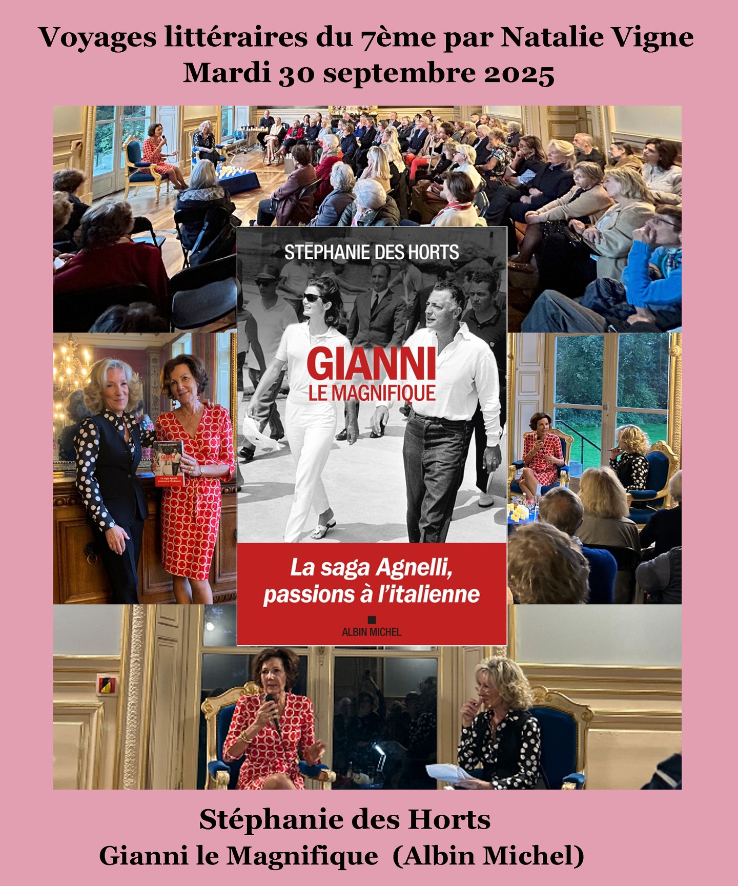 RETOUR SUR LE RENDEZ-VOUS #3 DES VOYAGES LITTÉRAIRES DU 7e PAR NATALIE VIGNE DU MARDI 30 SEPTEMBRE 2025 . UNE SALLE COMBLE CONQUISE PAR STEPHANIE DES HORTS à l’occasion de la parution de son dernier roman Gianni Le Magnifique ( Albin Michel).
#lessoireeslitterairesdenatalie #confidenceslitteraires #salonlitteraire #litterature #litteratureetmusique #natalieinthemoodforbooks #natalievigne #confessionslittéraires #lesvoyageslittéraires