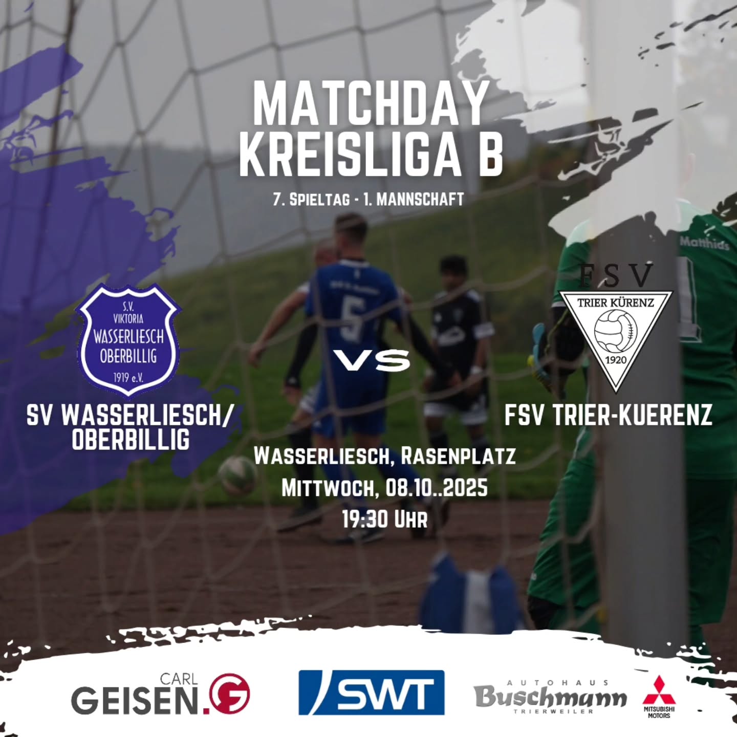 ⚪️Nachholspiel⚫️
Für die 1.Mannschaft steht die zweite englische Woche in Folge an. Nach zuletzt durchwachsener Punktausbeute, möchte man am kommenden Mittwoch gegen den @svwo_1919 wieder punkten.
Anpfiff ist um 19:30Uhr in Wasserliesch!
Kommt vorbei und unterstützt die Jungs! ?
______
#fsv #fsvkuerenz #auswärts #englischewoche #wasserliesch #flutlichtspiel #rasenplatz #oneteam #vollgas #fokus