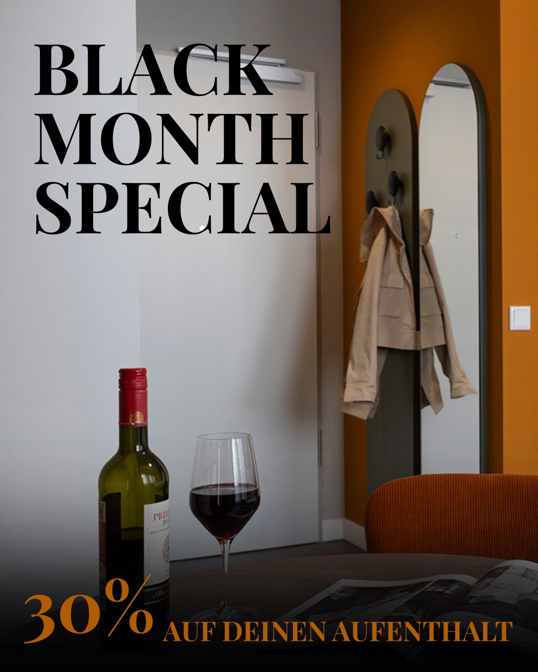 ? Mitten in Hamburg. Null Stress. 100 % HUB.
Hotels mit Warteschlange? Chaos? Nicht bei uns.
Im HUB Apartments St. Georg bekommst du moderne Serviced Apartments, digitale Abläufe und alles, was du brauchst, um dich sofort zuhause zu fühlen. Mitten im lebendigsten Viertel der Stadt.
✨ Eigene Kitchenette
✨ Highspeed WLAN
✨ Self Check-in & -out
✨ Lage zwischen Alster, Hauptbahnhof & Szeneviertel
Und das Beste?
Mit unserem WOW30 Deal sparst du 30 % ab 2 Nächten im November – gültig für Reisen bis 6. April.
? Jetzt buchen, einziehen und erleben, wie easy Hamburg sein kann.
BLACK DEAL
BLACK MONTH
RABATT