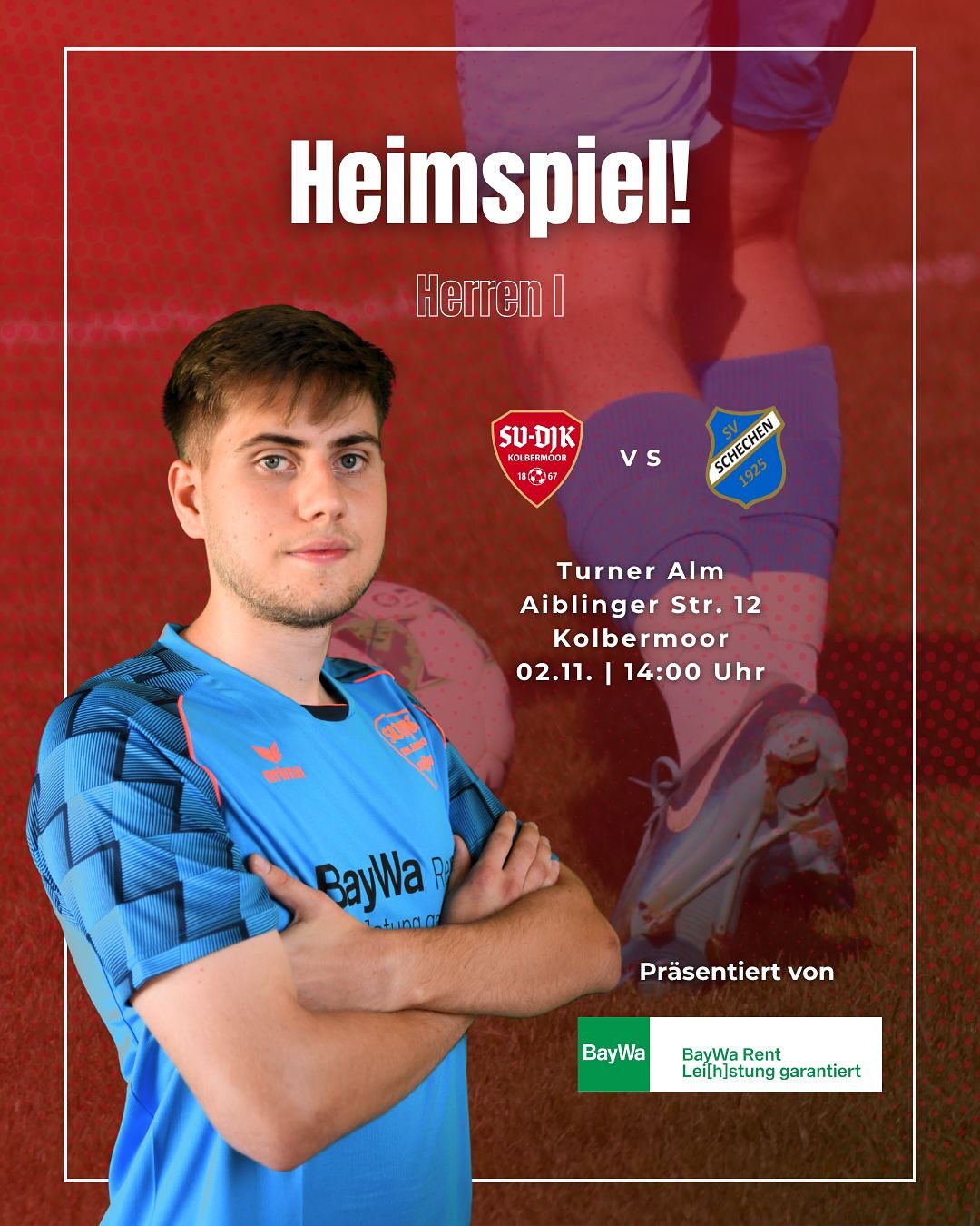 ⚽ Wochenende = Fußballzeit beim SV DJK! ?⚪
? Auswärts – Herren II
? ASV Großholzhausen II vs. SV DJK Kolbermoor II
? Fr, 31.10. | 18:00 Uhr
? Unsere Zweite will auswärts punkten – kommt vorbei und unterstützt das Team!
? Heimspiel – Herren I
? SV DJK Kolbermoor vs. SV Schechen
? So, 02.11. | 14:00 Uhr
? Unsere Erste freut sich auf zahlreiche Fans an der Turner Alm!
Gemeinsam für den SV DJK! ❤️?
#svdjk #kolbermoor #heimspiel #auswärtsspiel #teamgeist #fussballliebe #nurdersvdjk
#UNSschreibtmanGEMEINSAM