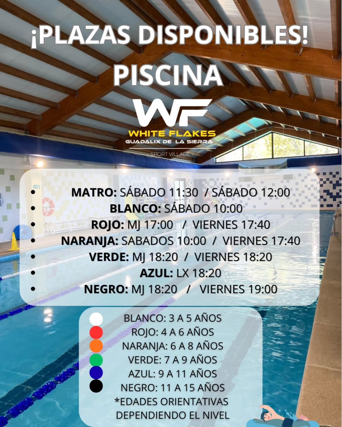 ?♀️? ¡Nuevas plazas disponibles! ??♂️
¡Es momento de lanzarse al agua! ?
Abrimos nuevos cupos para clases de natación infantil ? con grupos por niveles y horarios flexibles.
? Desde los más pequeños que dan sus primeras brazadas hasta los que ya nadan como pececitos, tenemos un grupo ideal para cada uno.
✨ Beneficios:
✅ Clases seguras y divertidas
✅ Instructores certificados
✅ Desarrollo de confianza, coordinación y seguridad en el agua
? ¡Cupos limitados!
?Inscríbete hoy y asegura tu lugar.
? Más información por mensaje directo o en recepción.
#NataciónInfantil #ClasesDeNatación #NiñosFelices #AprenderNadando #ActividadesInfantiles #Piscina #DeporteYDiversión