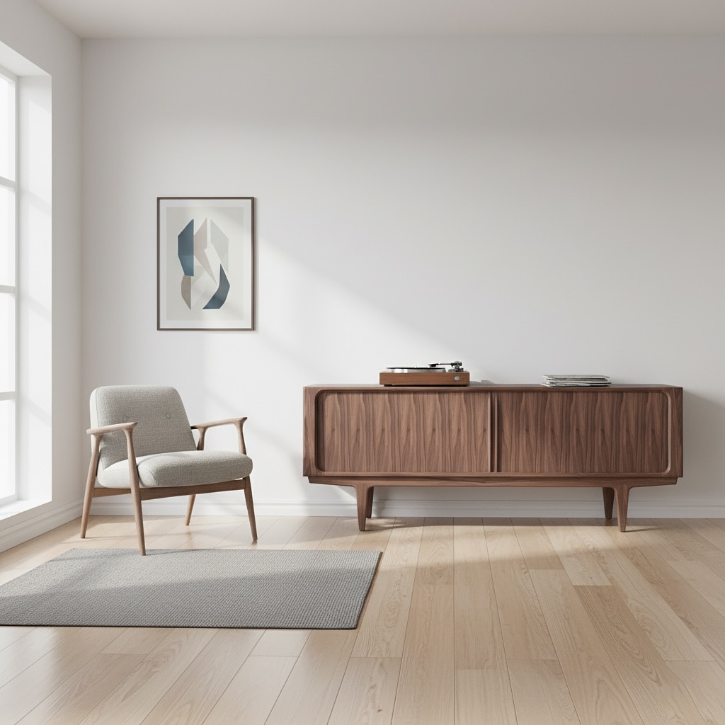 Meet Sideboard 142 — the first mid-century sideboard reintroduced by Bernh. Pedersen & Søn, originally designed in 1965 and crafted today with the same devotion to Danish Modern principles.
Available in two lengths (210 cm / 165 cm) and in oak, walnut, teak or rosewood, each piece features solid-wood curved edges, a veneered back for stand-alone placement, and the brand’s signature tambour doors that roll effortlessly into the rear — a rare and highly skilled technique.
Inside, the cabinet offers shelves on each side and a versatile middle section fitted for optional dovetail trays in two heights. Every detail is made to optimize beauty, function and longevity.
Still produced in Denmark and individually numbered, Sideboard 142 carries forward more than a century of cabinetmaking tradition — revived by the family’s fourth generation to honor the exceptional designs of the 1950s and ’60s.
A timeless statement for any interior.
#bernhardpedersenandson