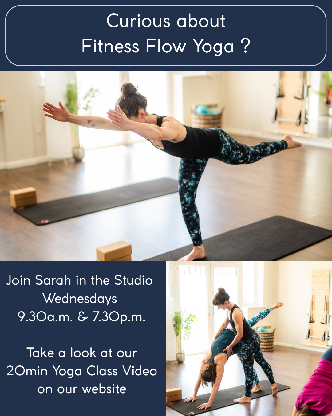 Come and join our Freestyle Fitness Yoga every Wednesday with Sarah Hard
We have two class times to choose from�?♀️ 9:30 AM�?♂️ 7:30 PM
Freestyle Fitness Yoga combines the benefits of yoga with a fitness perspective.
Your instructor will guide you through each posture, helping you understand where you should be feeling it and, most importantly, why you’re doing it! Whether you're ready to be challenged or need a more relaxed approach on those