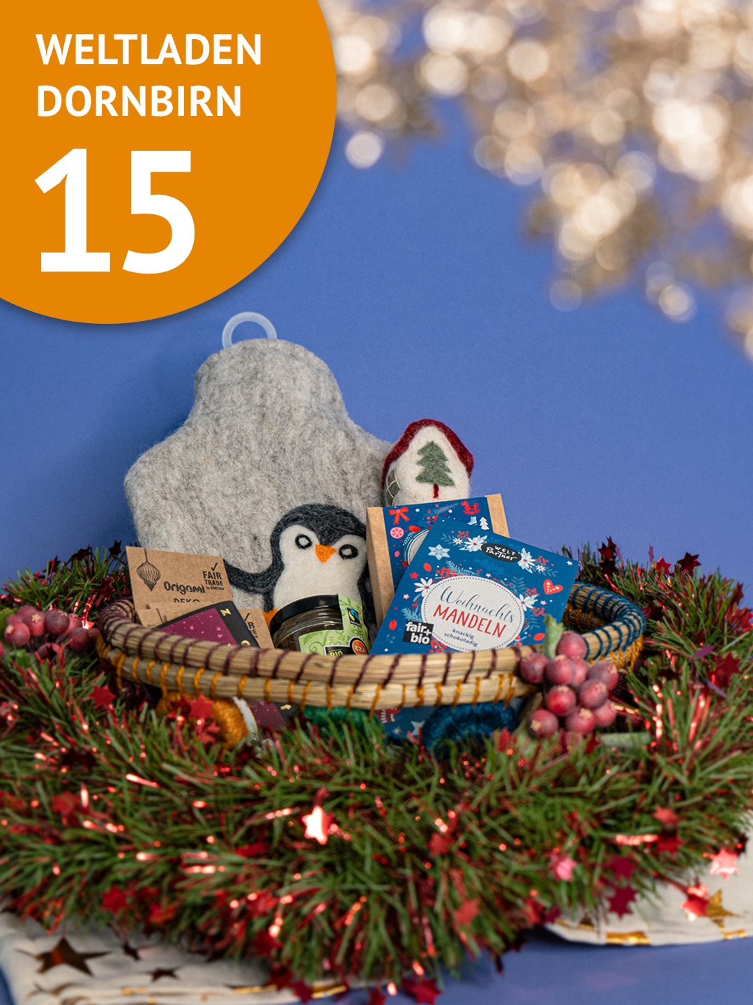 Fair, bunt und voller Überraschungen! 🌱🎁
Hinter dem 15. Türchen steckt ein Korb voller Goodies vom @weltladen.dornbirn !
Einfach folgen, kommentieren und gewinnen! 🍀
Viel Erfolg