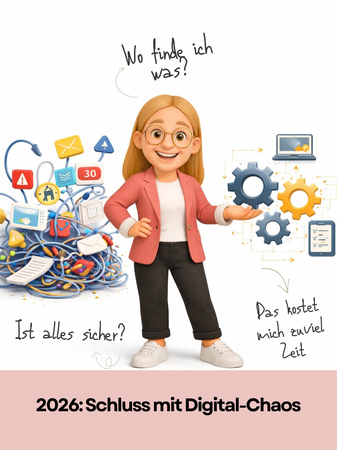 Reichweite ist nicht dein Problem?
Dein System dahinter ist es?
Kurze Frage: Wie oft suchst du pro Woche nach…
…dem letzten Angebot?
…dem aktuellen Dokument?
…dem richtigen Link?
…dem Termin, den „irgendwer“ mal geschickt hat?
…dem Textentwurf für das nächste Reel?
…der E-Mail von XY?
Und wie oft landen Anfragen irgendwo zwischen WhatsApp, E-Mail und Notizen? Du ärgerst dich und verlierst unnötig Zeit, weil nichts sauber verzahnt ist?
Dann brauchst du keine neue und weitere App.
Du brauchst Struktur, die bleibt.
✅ Anfragen sauber ankommen
✅ Aufgaben nicht verschwinden
✅ Dateien auffindbar sind
✅ Prozesse Zeit sparen statt Zeit fressen
✅ Überblick vorhanden ist
Ich unterstütze Einzelunternehmer mit IT-Beratung & Prozessaufbau: Kalender-Setup, Ablage-Logik, Kommunikationswege, Automatisierung – pragmatisch, verständlich, umsetzbar.
👉 Wenn du magst, machen wir einen Quick-Check deines Setups und priorisieren die größten Zeitfresser. Vereinbare jetzt dein kostenloses Kennlerngerspräch
_________________
mrs.codeandcontent
Leupold Consulting
„Von Social Media bis IT“
Inh. Sarah Leupold
📍 Ratingen
#optimierung #backoffice #prozess