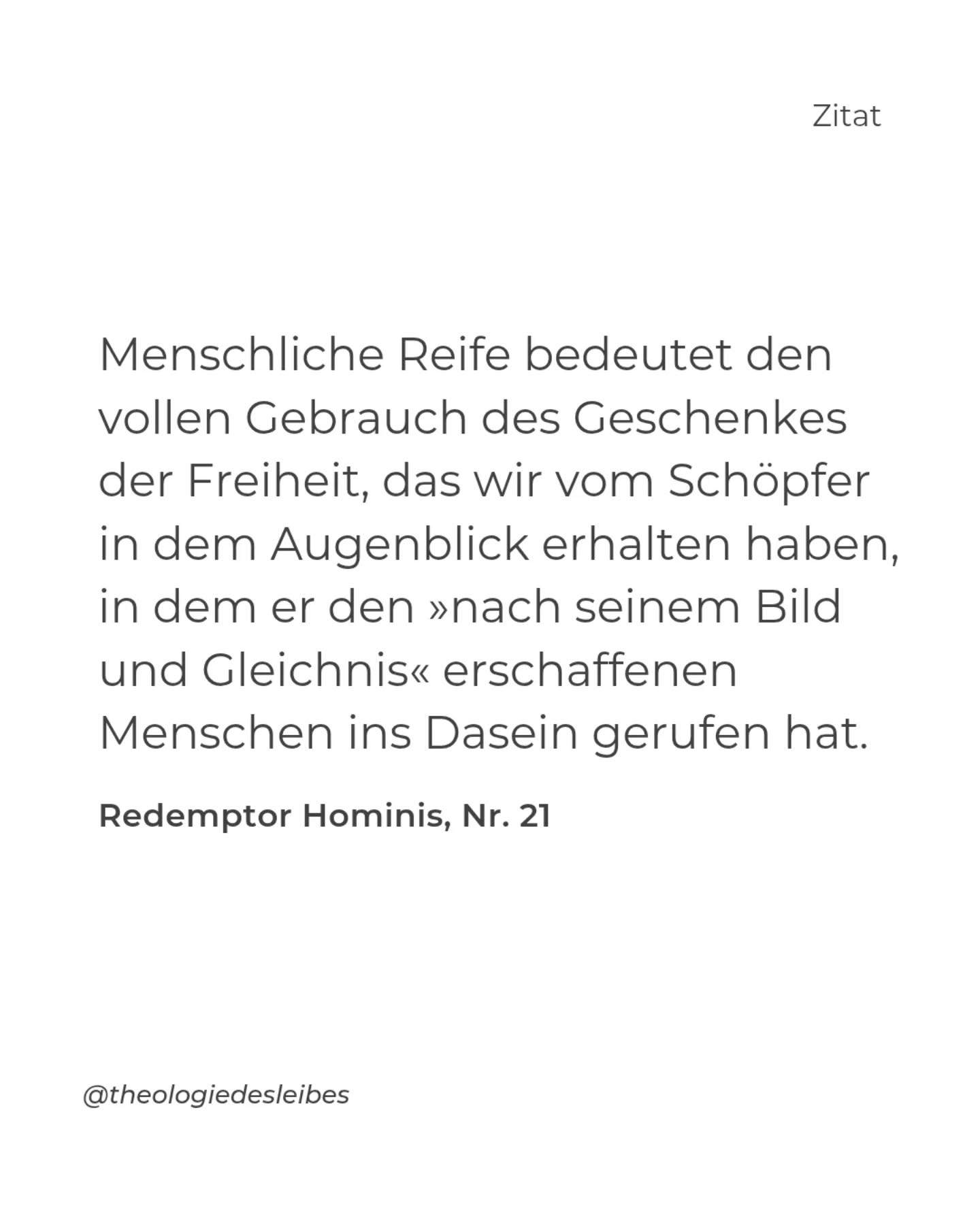 Johannes Paul II. betont in seiner ersten Enzyklika