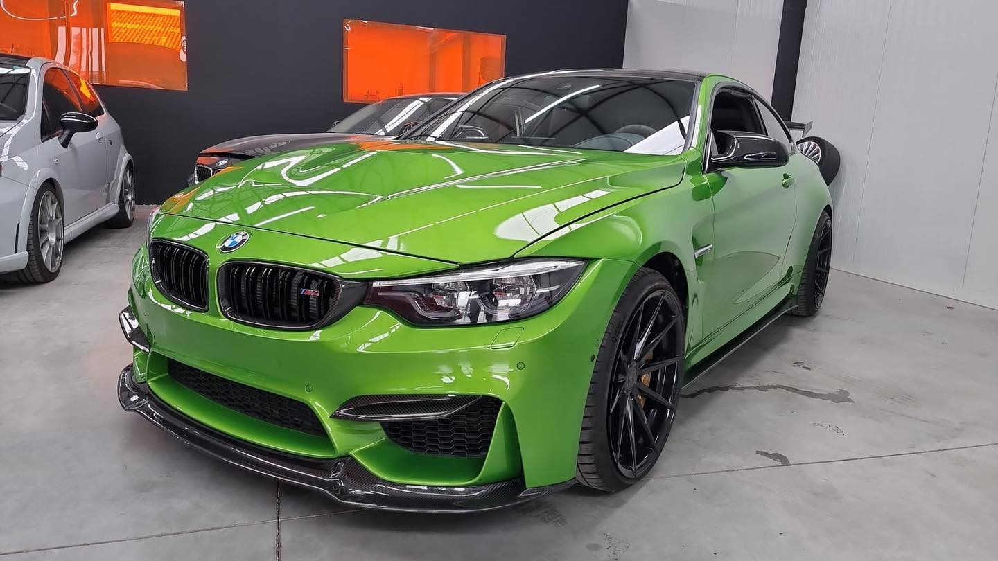 Our front lip and sideskirts installed on a green M4
#f82 #m4 #m4cs #f83 #f80 #m4competition