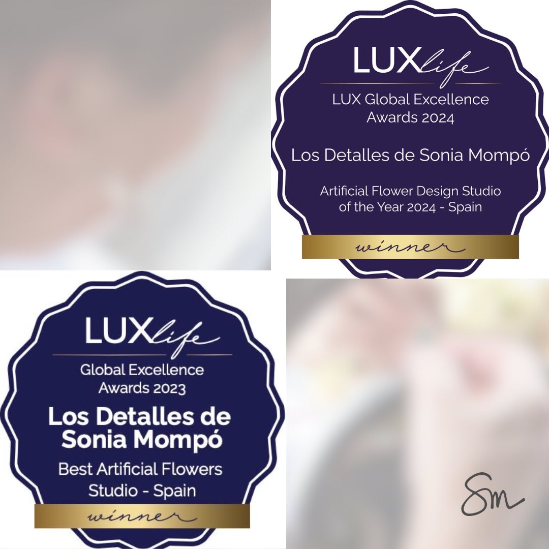 Con toda la ilusión os comparto que, por tercer año consecutivo, la revista inglesa LUXlife magazine, ha concedido a Los Detalles un premio en su edición Global Excellence Awards 2025. En 2023 y 2024 nos dieron el premio al mejor estudio de Arte floral artificial. Este año nos lo han dado al mejor estudio de diseño floral artesanal en España.
Este premio es de tan mío como vuestro! Y es que, sin el apoyo, la confianza y el cariño de tanta gente, tengo claro que no hubiera llegado hasta aquí.
Gracias de corazón a todos los que me seguís y me alentáis a dar cada día lo mejor. Prometo seguir poniendo todo mi arte en cada creación, en la certeza de que la historia de Los Detalles es la historia de un don inmerecido, y a la vez, muy trabajado durante estos casi 23 años.
Gracias @_luxlifemag por este reconocimiento continuado en el tiempo!!
#losdetallesdesonia #premio #revistaluxlife #globalexcellenceawards #losdetallescrecen