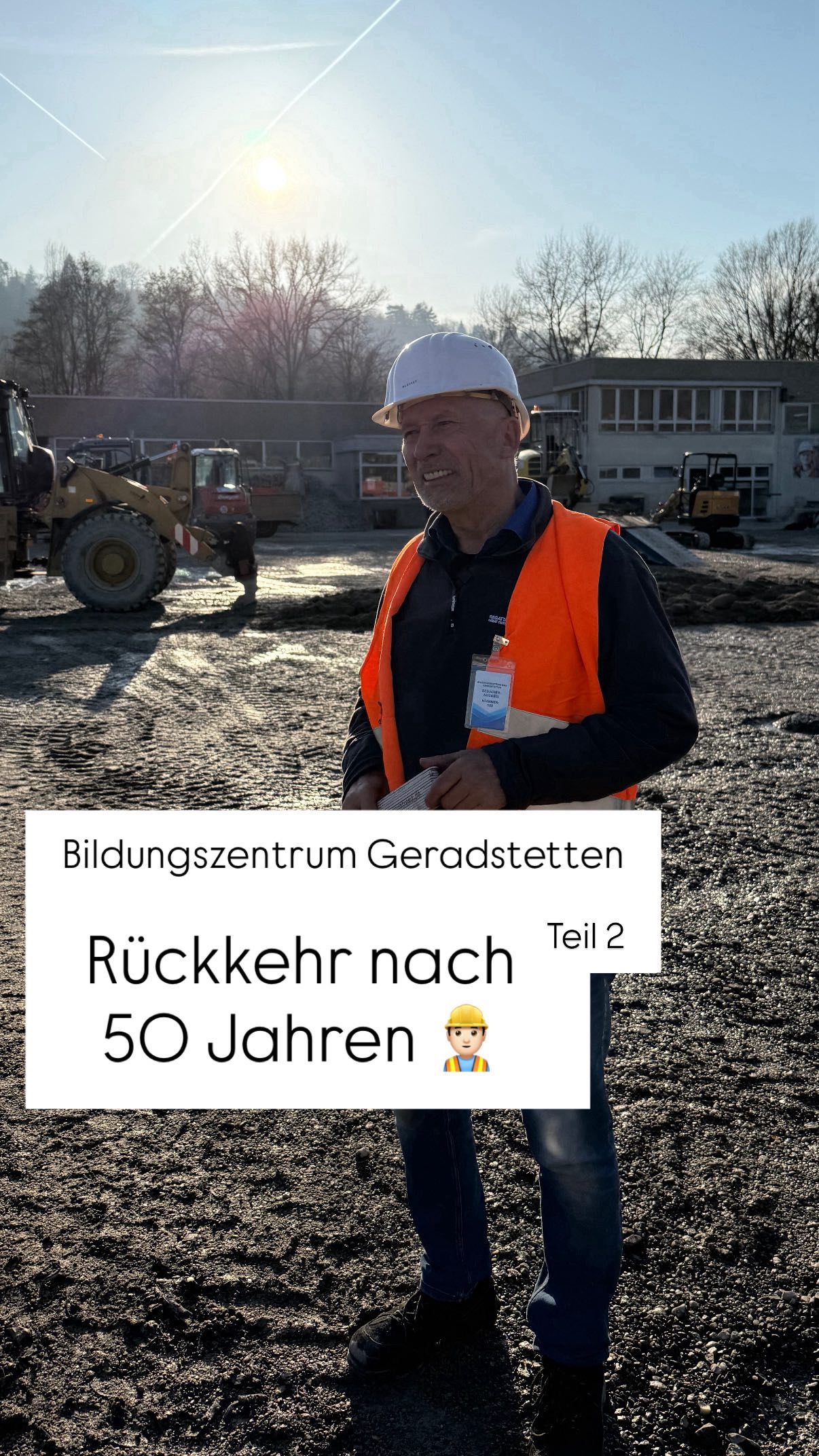 Vor 50 Jahren war Roland #Azubi im Bildungszentrum Bau in #Geradstetten 🙌
Nun kehrt er zurück und der Kreis schließt sich: Aktuell wird das Ausbildungszentrum komplett abgerissen und neu gebaut - bei laufendem Ausbildungsbetrieb🏗️
Wie so eine Karriere in der #Bauwirtschaft aussieht und wie die Zeit früher im Bildungszentrum war, erzählt Roland auch in unserem Podcast. Den gibt es ab dem 2. März zu hören.🎧(Link in Bio)
#BauwirtschaftBW #BadenWürttemberg