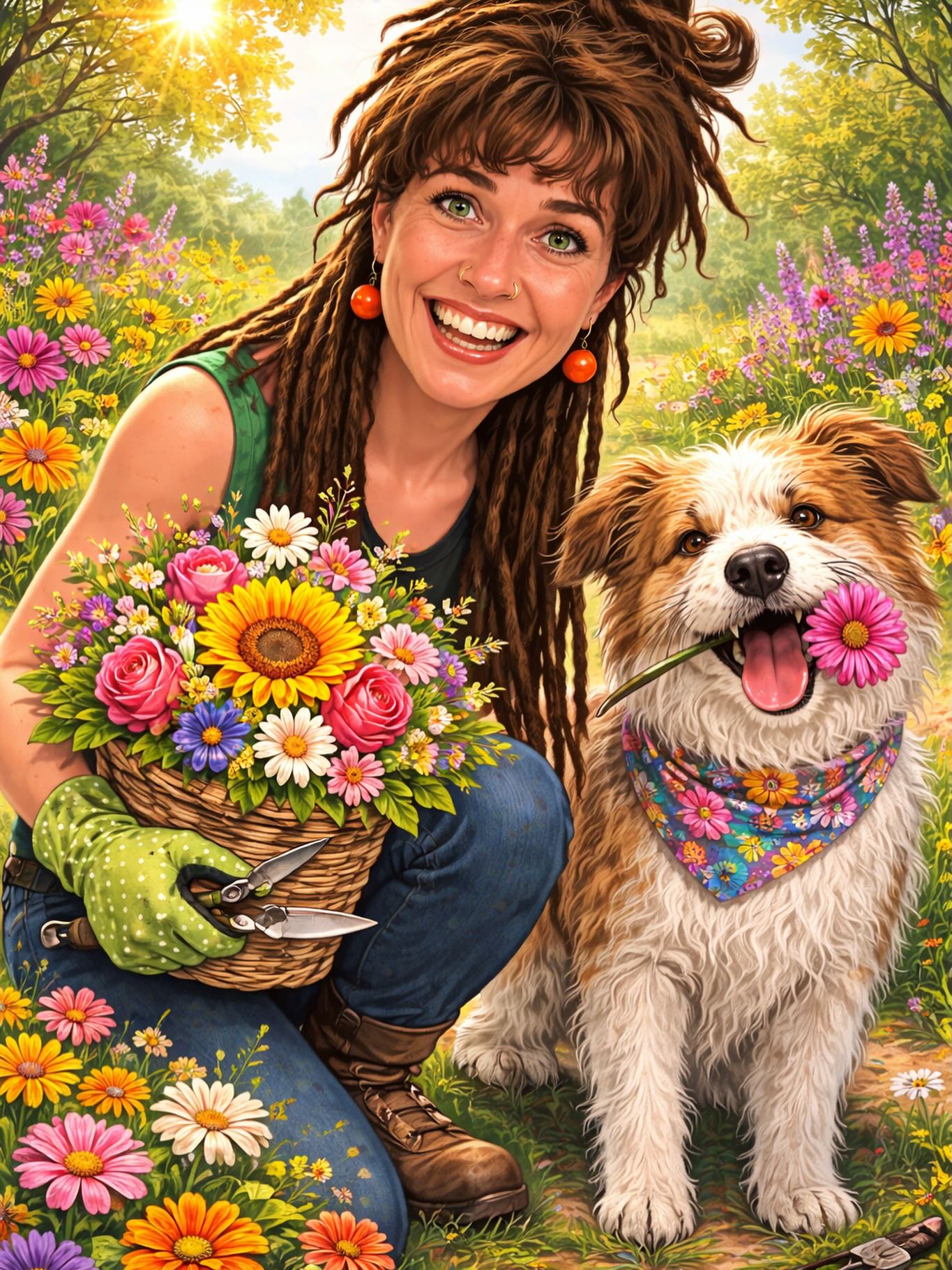 .
** Powerfrau mit Wau 🌸🐕