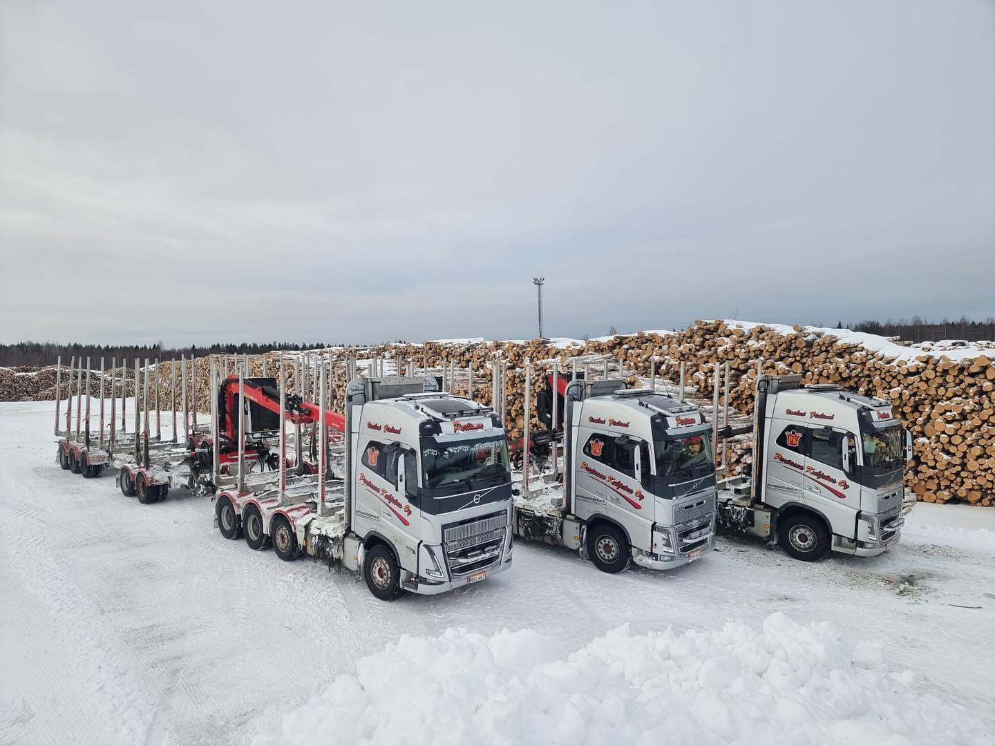Volvot rivissä edustettuna
#volvotruckssuomi #volvotruck #volvo #alucar #palfingercrane #partasenkuljetusoy #iisalmi #finland
