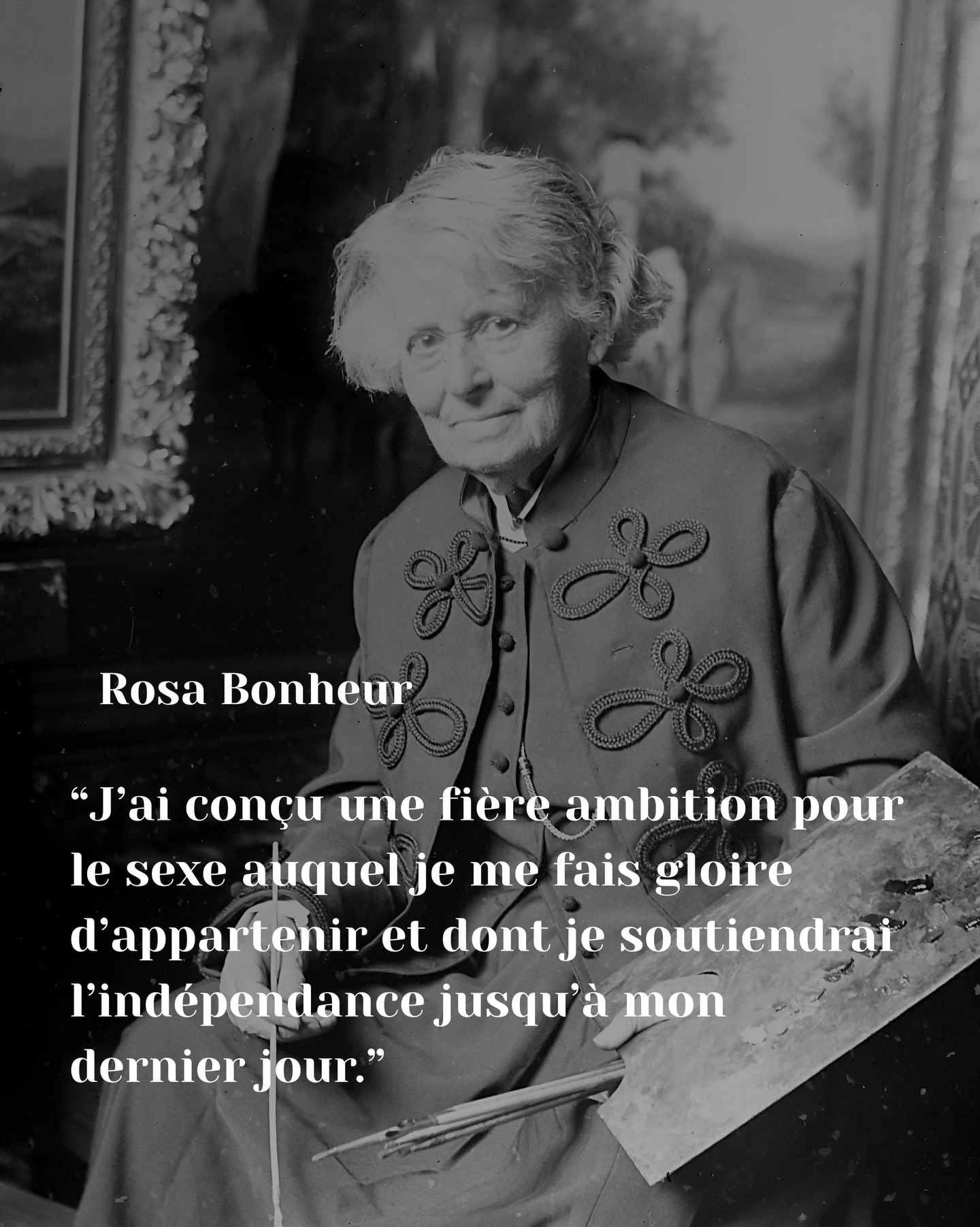En cette journée internationale des droits des femmes et des minorités, voici une phrase prononcée par Rosa Bonheur qui témoigne de son engagement pour l’indépendance des femmes.
#rosabonheur #chateaurosabonheur #museerosabonheur #internationalwomensday