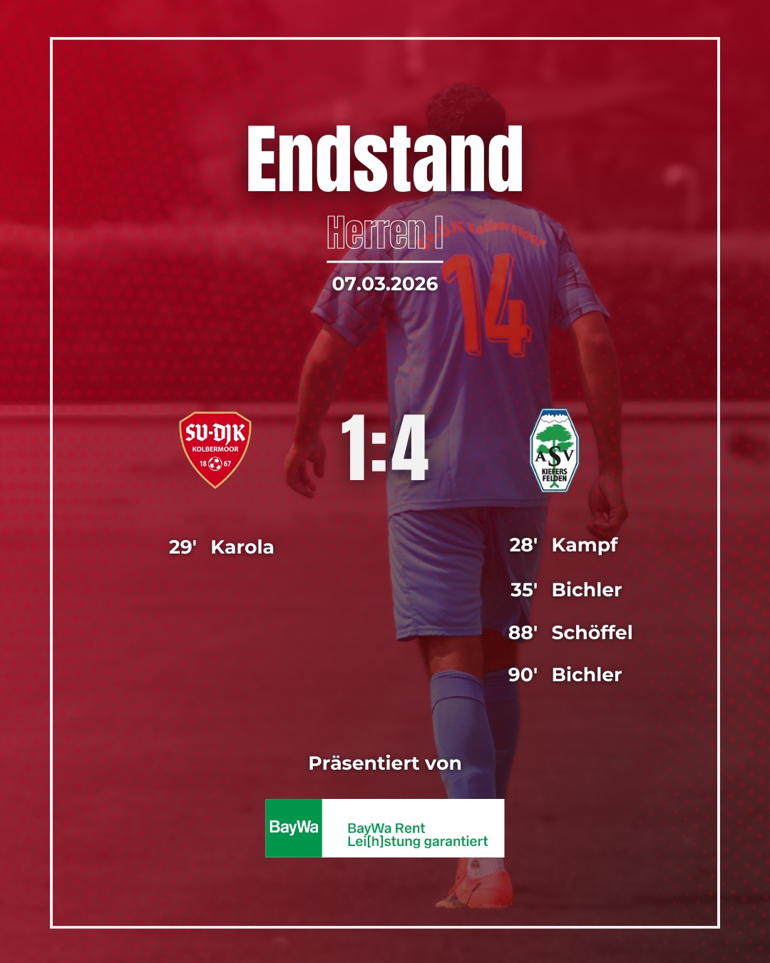 Leider keine Punkte beim Rückrundenstart gegen @asv_kiefersfelden. Die ersten Mannschaften trennen sich 1:4, unsere Zweite verliert knapp mit 2:3. Weiter geht’s diesen Samstag.
#SVDJKKolbermoor #Heimspiel #Kolbermoor #UNSschreibtmanGEMEINSAM