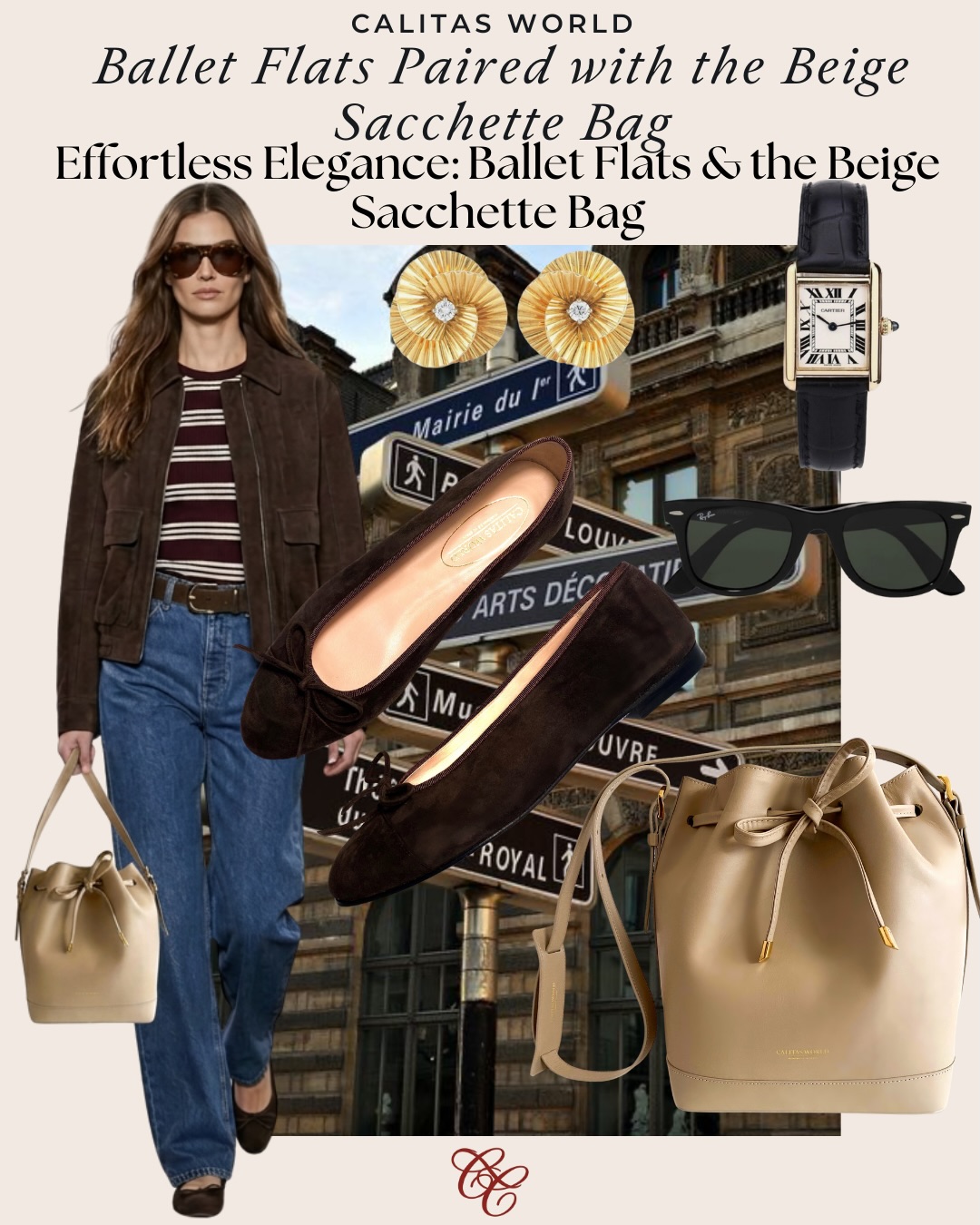 Brown suede and beige leather might be one of our favorite pairings ever ?✨
Our Calitas Ballet Flats in dark brown suede
with the Sacchette Bag in authentic beige leather
Timeless
Polished
Endlessly easy to wear ☀️
The kind of classics that make a wardrobe feel complete ?
Welcome to the Calitas Classic Club ??
#CalitasWorld #CalitasClassicClub #CalitasBalletFlats #SacchetteBag #QuietLuxury TimelessStyle