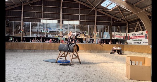 ??♂️ Voltigierturnier 2023 ??♂️
Am Sonntag, dem 04.06. fand wieder unser jährliches Voltigierturnier statt.
Dabei gingen auch unsere Mädels an den Start. Insgesamt konnten Sie 2x den ?, 1x den ?& jeweils 1x den 4. & 5. Platz belegen. ?
Bei den Doppels haben sogar die Mamas fleißig mit geturnt.?❣️
Alles in allem war es ein wirklich schöner Tag mit vielen Zuschauern.
Wir hoffen, dass es nächstes Jahr genauso wird und danken an dieser Stelle allen Teilnehmern, Besuchern & Helfern.❣️
#turnier #volti #kür #pflicht #doppel #zuschauer #voltigieren #halle #bock #richter