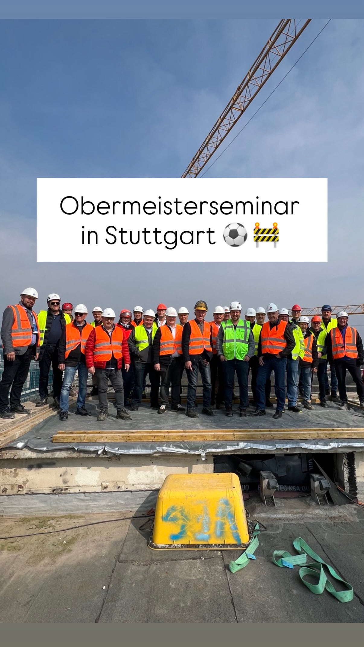 Obermeisterseminar 2026🎉
Letzte Woche trafen sich die Obermeister der baden-württembergischen Bau-Innungen in #Stuttgart.👷🏻♂️
Teil des Programms waren die zwei brisantesten Orte der Stadt. Schnell wurde klar: Auf dem Bau ziehen Schwaben und Badener an einem Strang!😁⚽️🚆🏗️
Wir freuen uns auf ein Wiedersehen und sagen Danke an alle Teilnehmer!❤️
#Bauwirtschaft #BauwirtschaftBW #BadenWürttemberg #Obermeister