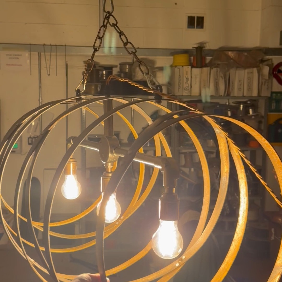 From barrel to brilliance ?✨
We’ve taken reclaimed beer barrel frames and reimagined them into bold, statement pendants—bringing a raw, industrial edge with a warm, atmospheric glow. These shots capture the assembly process, where every curve and connection starts to come to life.
Crafted for a fun, trend-led venue, these pieces are all about character, texture, and storytelling. We can’t wait to see them hanging in situ, doing what they do best.
#BespokeLighting #LightingDesign #HospitalityDesign #InteriorLighting #IndustrialStyle #FeatureLighting #CustomLighting #ReclaimedMaterials #BarrelDesign #StatementLighting #MadeInUK #WorkshopLife #DesignProcess #LightingInspiration #CommercialInteriors