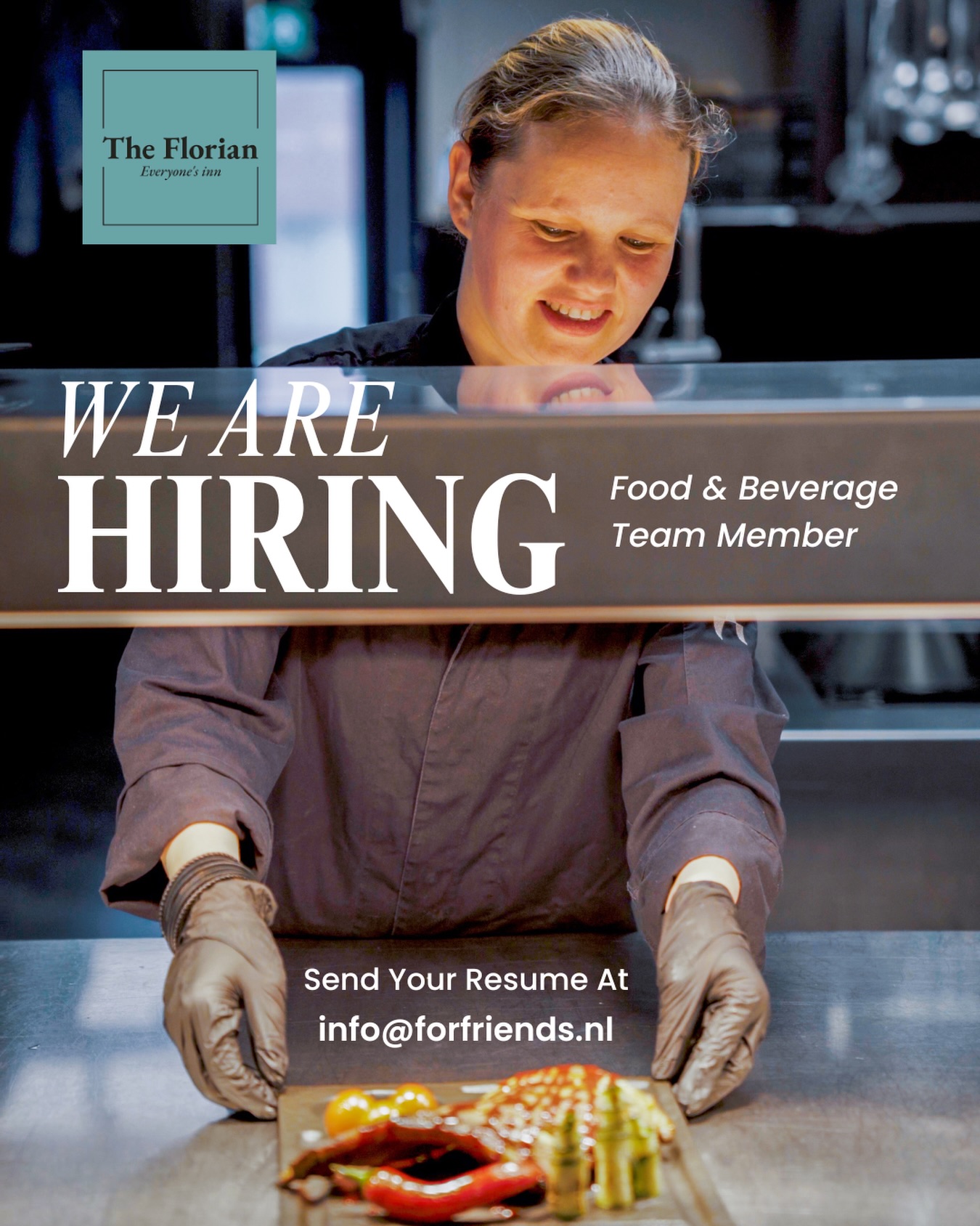Join Our Culinary Team at The Florian Hoofddorp!
Are you a passionate and independent chef who thrives in a dynamic hospitality environment? At The Florian Hoofddorp, we believe great food and genuine hospitality go hand in hand. We are looking for a Self-Sufficient Chef who takes pride in creating high-quality dishes, works independently, and enjoys being part of a close-knit team.
In this versatile role, you’ll be involved in preparing lunch and dinner service, maintaining quality standards, and contributing your own creativity to our menu. No two days are the same, and your ideas and expertise truly make a difference.
What we offer:
* Flexible working hours (24–38 hours per week)
* A competitive salary
* Freedom and responsibility in your role
* A supportive and enthusiastic team
* A unique hotel environment where hospitality comes from the heart
Ready for your next challenge? We’d love to hear from you!
Send your CV to info@forfriends.nl
or contact Dennis or Guido for more information.
Hospitality from the heart. ❤️ #joinourteam #hospitalityjobs #hotelwork #nowhiring #foodandbeverage