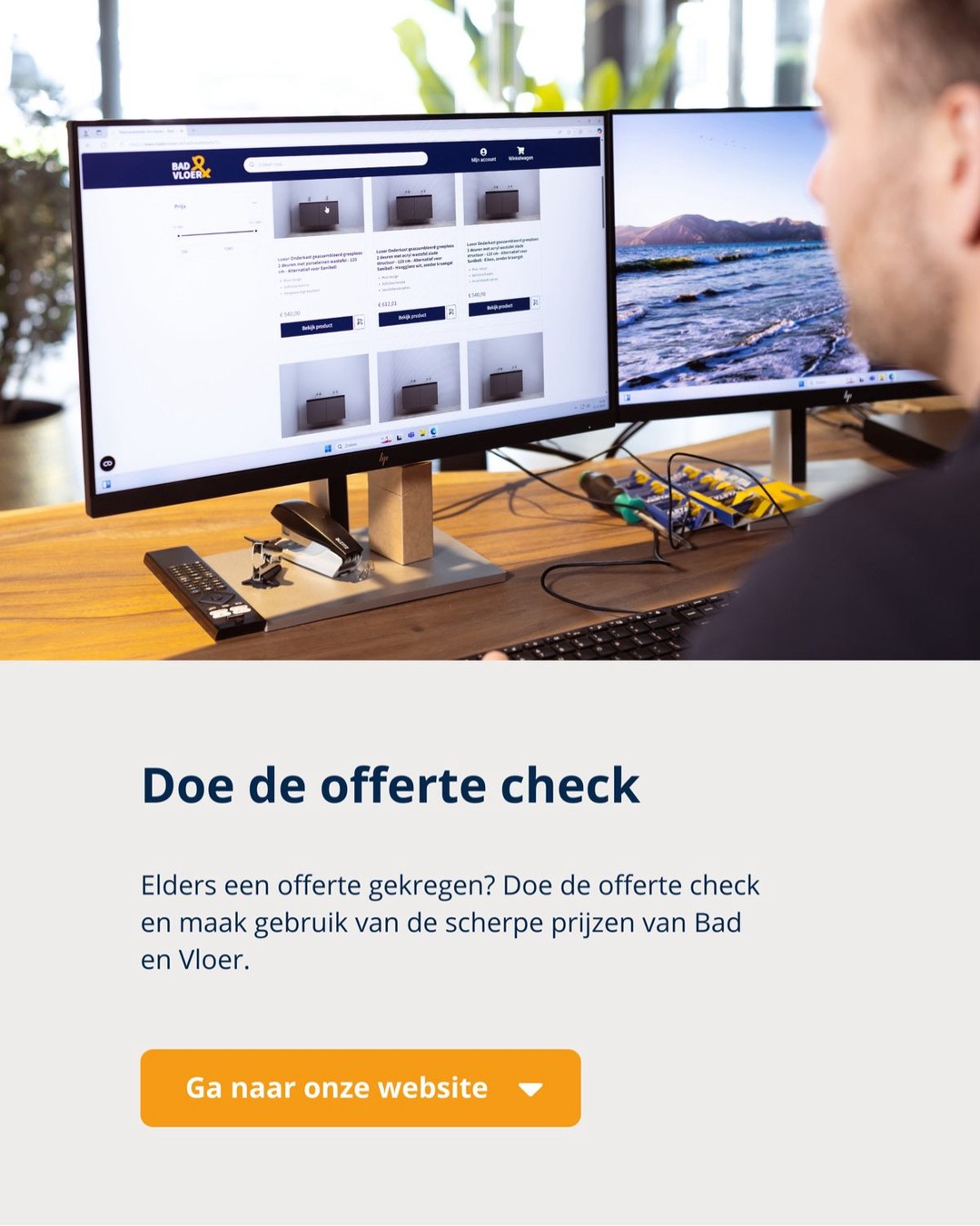Elders een offerte gekregen? Wacht nog even met tekenen! Bij Bad & Vloer doen we het graag net even anders. Upload je bestaande offerte voor onze gratis offerte check en laat ons met je meekijken.🧐
#badenvloer #offertecheck #badkameropmaat #slimvergelijken #badkamerontwerp