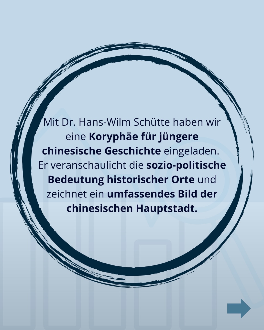 Die Verbotene Stadt, der Tiananmen-Platz, der Sommerpalast und der Himmelstempel – wer schon einmal in China war, hat vermutlich auch Peking besucht.
Aber Peking ist viel mehr als sehenswürdige historische Architketur. Es war und ist das politische Zentrum Chinas. In der jüngeren Geschichte hat sich hier das Schicksal des Landes entschieden.
The Spirit of Beijing - Kultur, Geschichte, Architektur und Politik – Hans-Wilm Schütte erklärt die Identität und Mentalität der Metropole, denn in Pekings Stadtbild spiegeln sich die politischen Leitbilder verschiedener Epochen.
Hans-Wilm Schütte kennt China wie seine Westentasche. Neben seiner Forschung hat er auch viele bekannte Reiseführer verfasst und zählt zu den meist gelesenen deutschen China-Autoren.
Fun Fact | Auch in China wird seine Arbeit gewürdigt: Den Termin für seinen Vortrag bei uns mussten wir einmal verschieben, weil er für seine Arbeit in Hangzhou einen Buchpreis verliehen bekommen hat.
Peking – dreimal Idealstadt: Idee und Wirklichkeit mit Dr. Hans-Wilm Schütte
📅 Donnerstag, 25. Juni 2026
🕡 18:30–20:00 Uhr
📍 Konfuzius-Institut Metropole Ruhr
🎟️ Teilnahme kostenlos
Kostenlos teilnehmen und mit diskutieren – für eine Erfrischung ist gesorgt.
Mehr erfahren und anmelden, siehe Link in Bio.
#peking #kultur #geschichte #architektur #politik