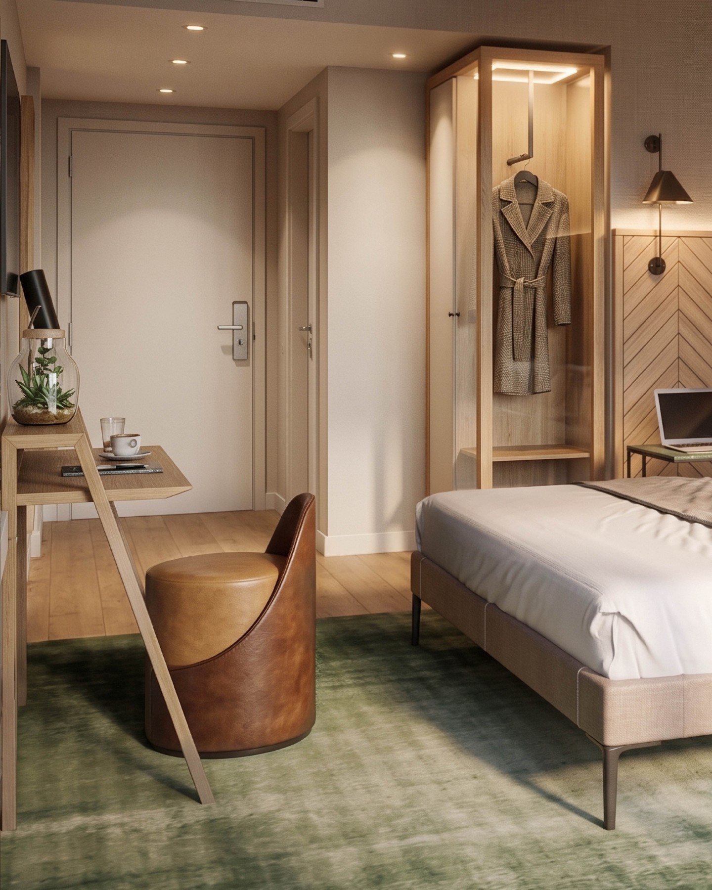 Hospitality concept
In a variety of ways, the design concept reflects the four core values “at home, connect, green and in the city” which merge into the “relaxed hub”, a place that offers a multitude of options to suit individual needs.
#Kitzigstudios #KitzigIdentities #concept #Interior