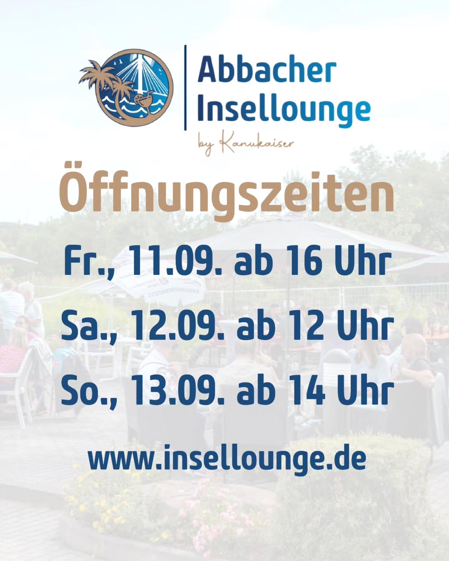 Natürlich auch dieses Wochenende! Die Abbacher Insellounge hat für euch geöffnet😎🔥Samst....